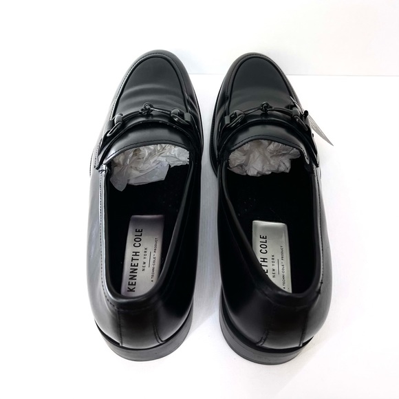 KENNETH COLE NEW YORK — BLACK, BROCK LEATHER SLIP-ON LOAFER, SIZE MENS US 8.5M - Picture 10 of 16